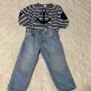 H.M ; toddler boys pants and chirt